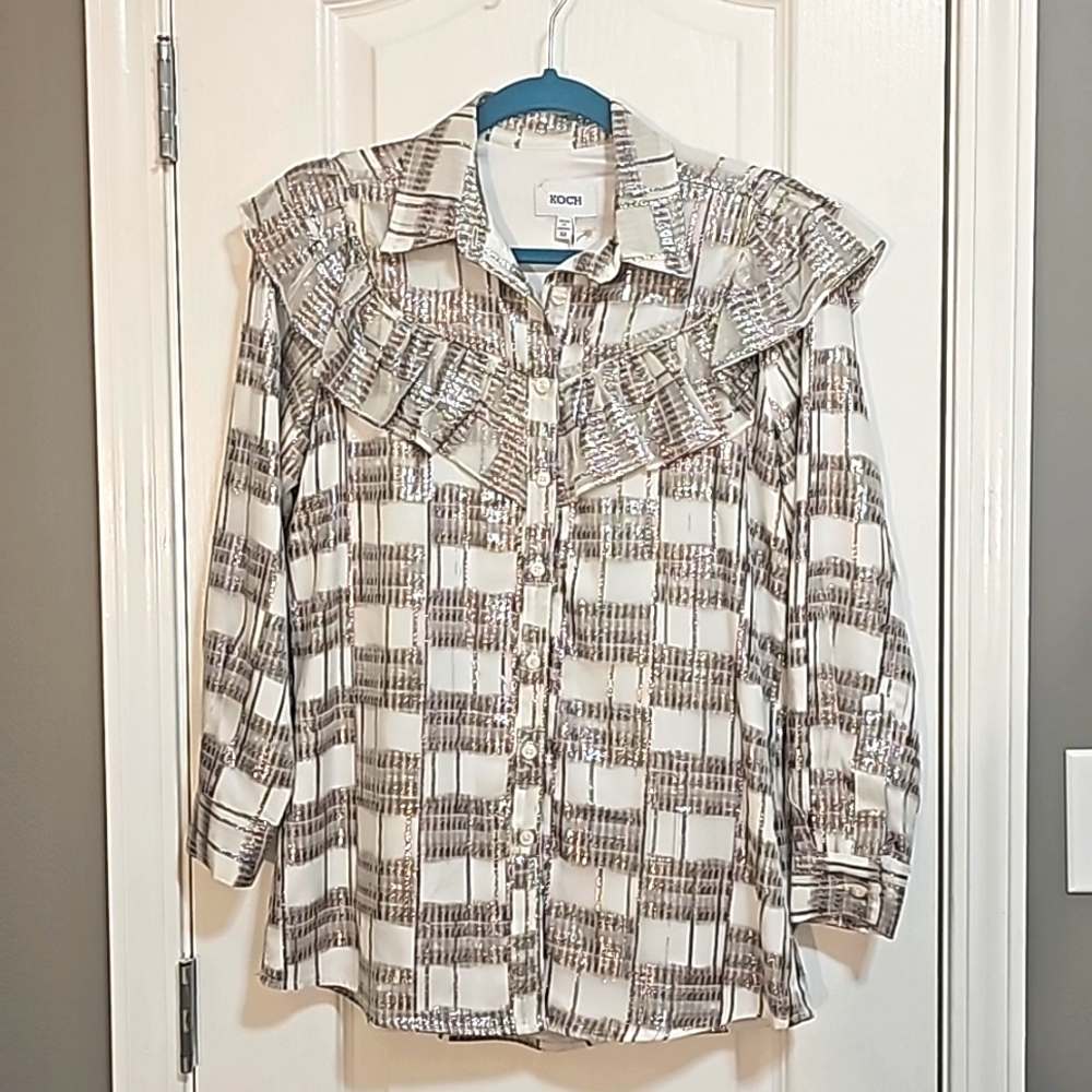 KOCH GUS TOP METALLIC KALEIDOSCOPE  Size XS